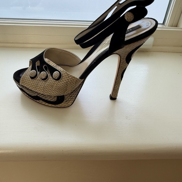 Bally snakeskin and suede sandals - Picture 4 of 10